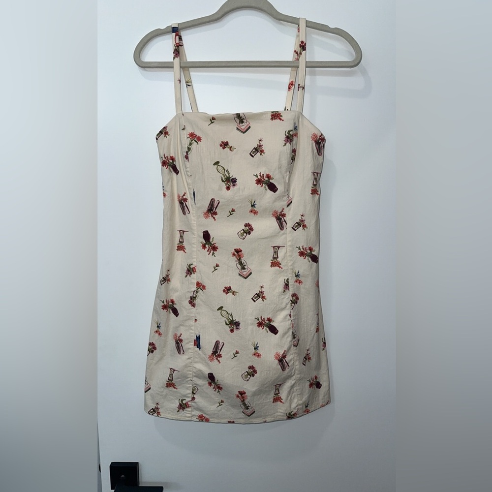 Abercrombie & Fitch Linen Blend Floral Minidress XST